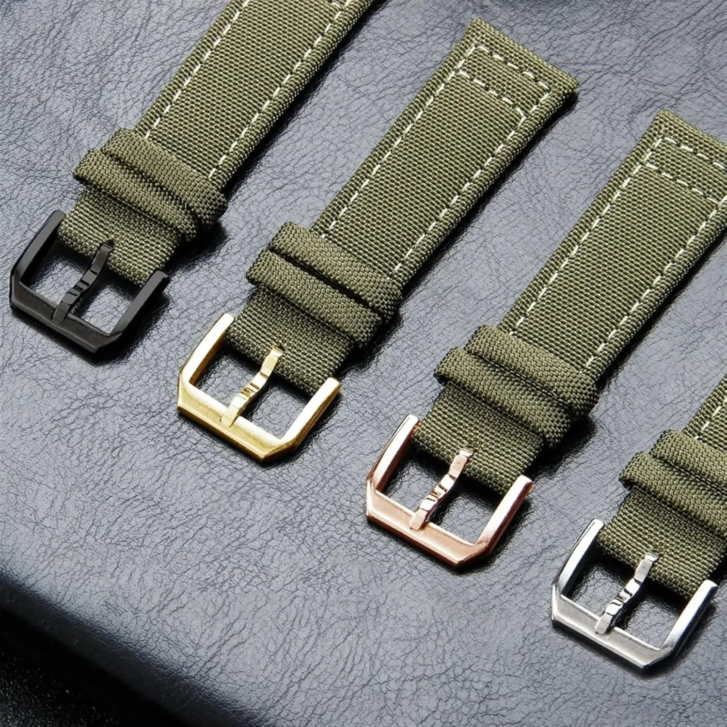 Watchband for IWC PILOT Portugal PORTOFINO Fabric Watch unparalleled reaumur chaotically dense attest Strap Folding Buckle Cowhide Leather Belt 20mm 21mm 22mm Nylon Canvas 