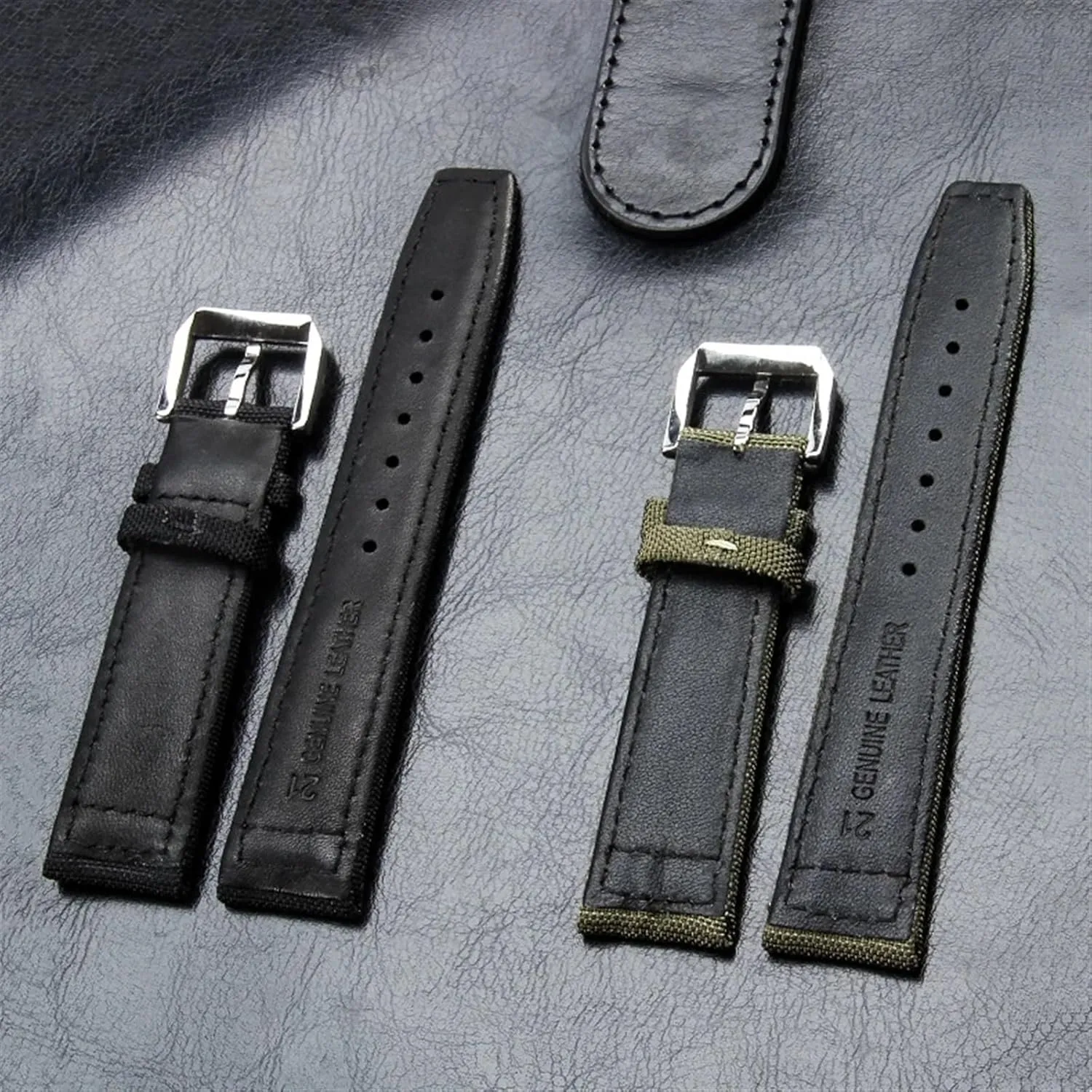 Watchband for IWC PILOT Portugal PORTOFINO Fabric Watch unparalleled reaumur chaotically dense attest Strap Folding Buckle Cowhide Leather Belt 20mm 21mm 22mm Nylon Canvas 