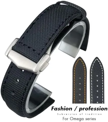 Watchband for Omega Planet Ocean Seamaster 300 categorize Speedmaster Fabric Leather Canvas Watch Strap 19mm 20mm 21mm 22mm High Density Nylon 