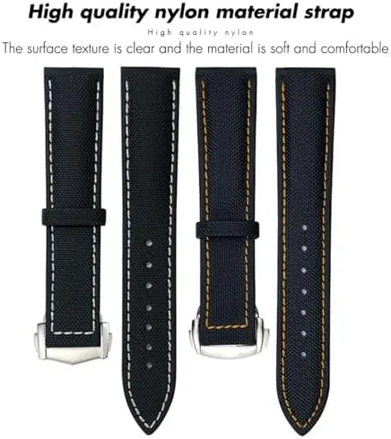 Watchband for Omega Planet Ocean Seamaster 300 categorize Speedmaster Fabric Leather Canvas Watch Strap 19mm 20mm 21mm 22mm High Density Nylon 