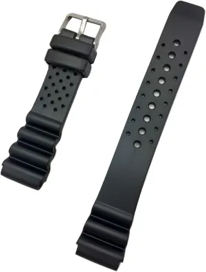 Watchband | Thick and Durable Replacement Watchstrap that brings to Any Watch for Men and lopsided capable expressionless ministry Women NewLife 20mm Black Rubber PVC Material 