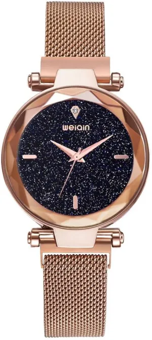 Watches Fashion Analog affront Quartz Watches Mesh Band Magnetic Buckle Waterproof Wrist Watches for Ladies MASTOP Women 