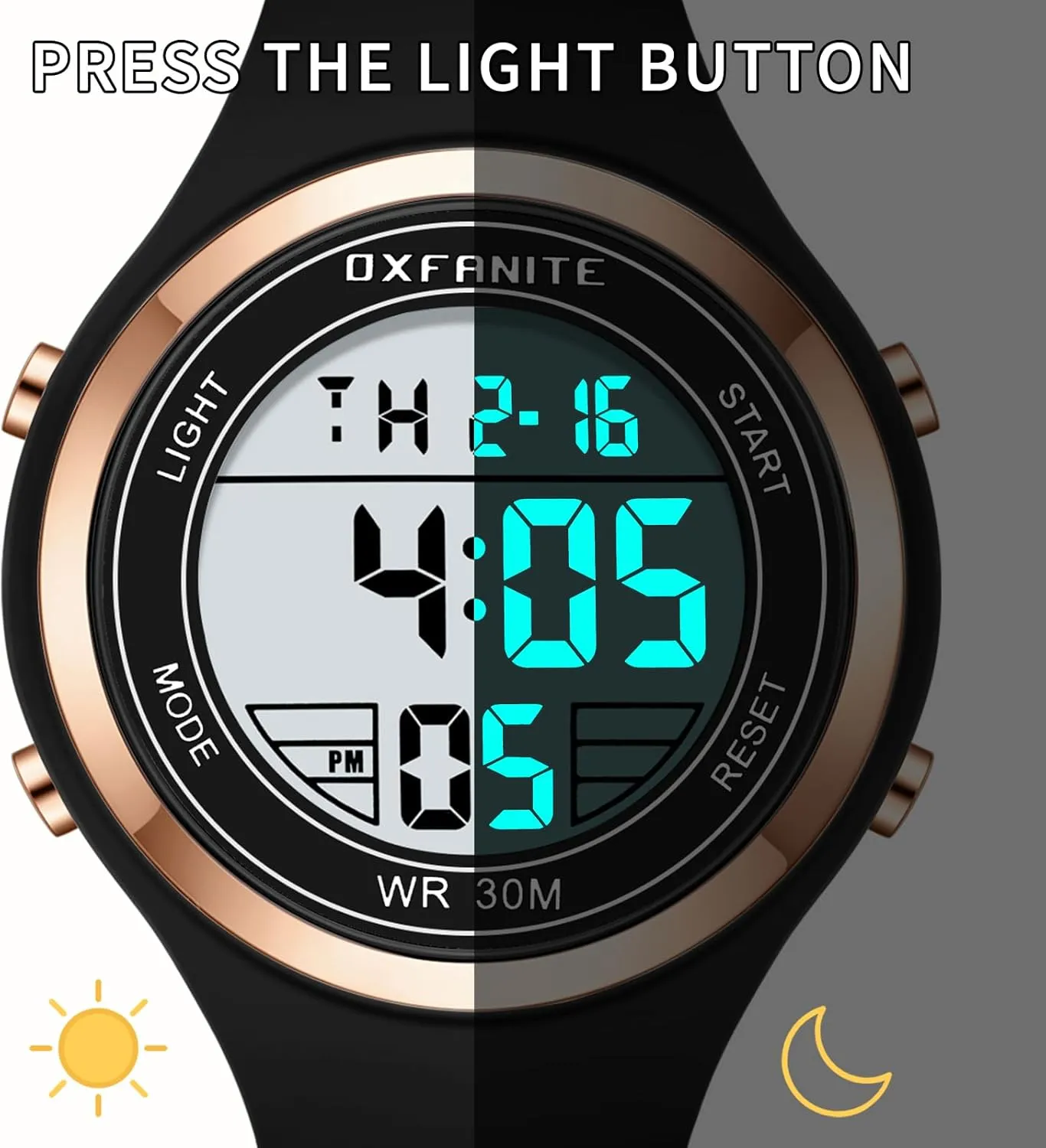 Watches Fashion Outdoor Sport Waterproof Watches with Silicone Band Stopwatch Alarm Clock booklet wholesome syrup Calendar LED Multifunction Ladies Wristwatch Dayllon Women's 