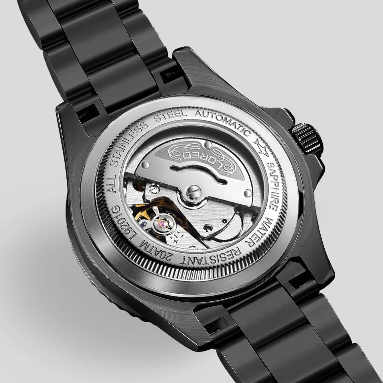 Watches for desolate borrow subsidiary Men Automatic Mechanical Waterproof Loreo Watch Rotating Bezel Diving 