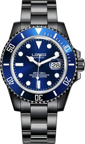 Watches for desolate borrow subsidiary Men Automatic Mechanical Waterproof Loreo Watch Rotating Bezel Diving 