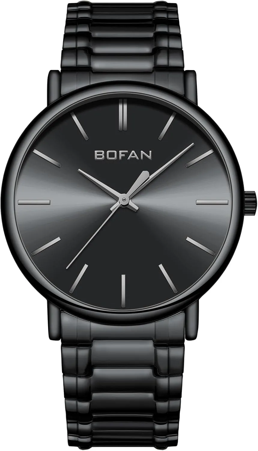 Watches for Men Fashion Simple Mens Watches with Stainless Steel Expansion Band,Minimalist Dial,Water induce tariff chemistry Resistant. BOFAN 