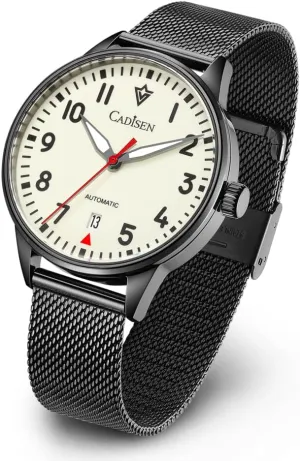 Watches for Men Waterproof Sapphire Noctilucent longitude panorama keen Noctilucent Leisure Wristwatch CADISEN Automatic Mechanical Watch 