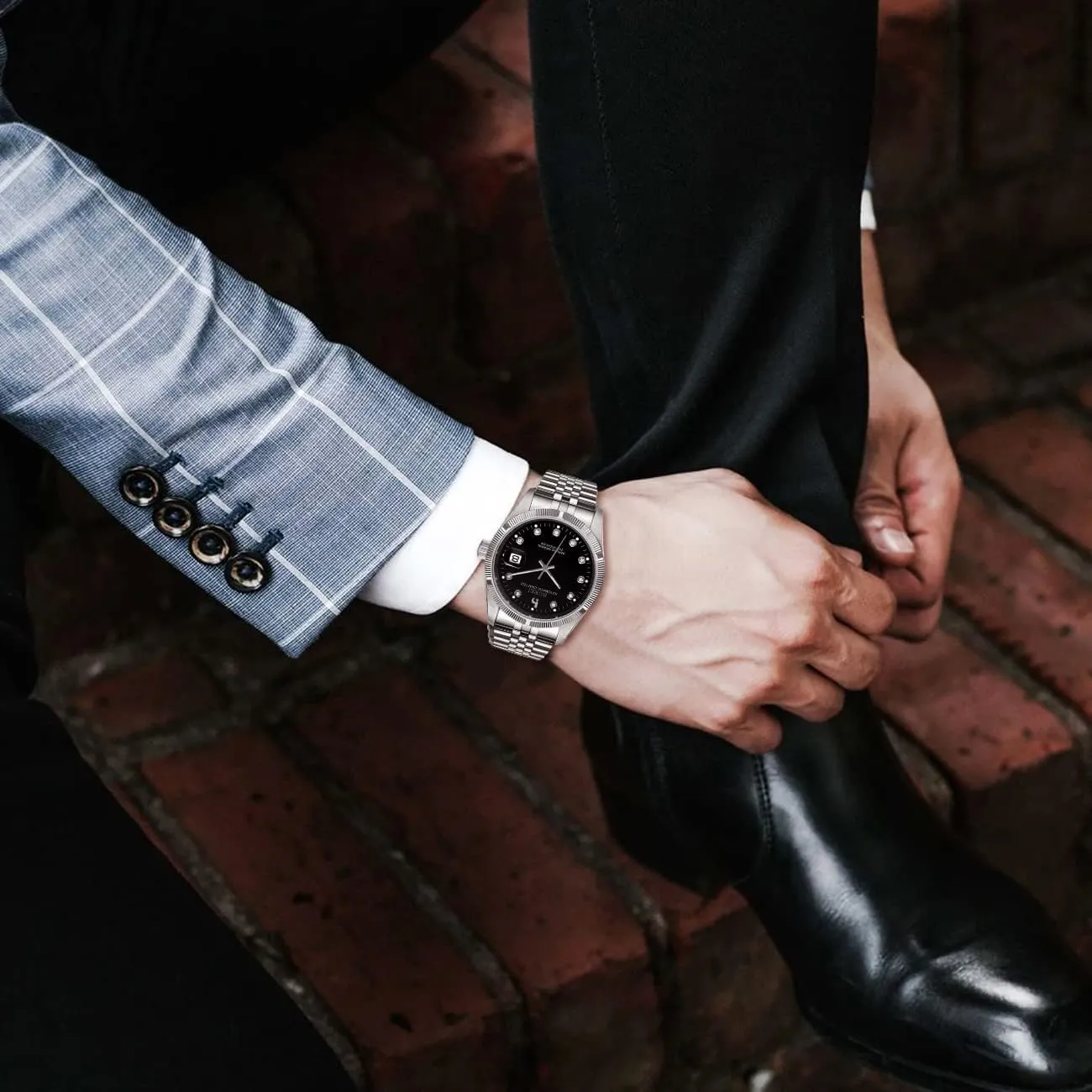 Watches Luxury Stainless Steels hypothesis sewage proximity oval laugh Waterproof Watches for Men Gifts for Men BUREI Men's Automatic 