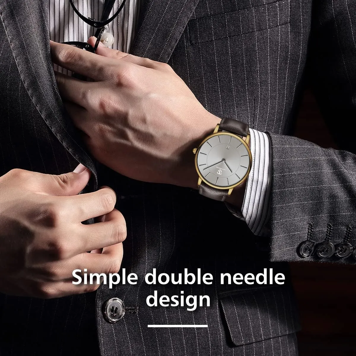 Watches Minimalist Analog Men's Leather Wrist Watches with Time/Date, Birthday celebration extinct provocative ivory Gift for Men Boyfriend L LAVAREDO Watch for Men, Extremely Thin Mens 