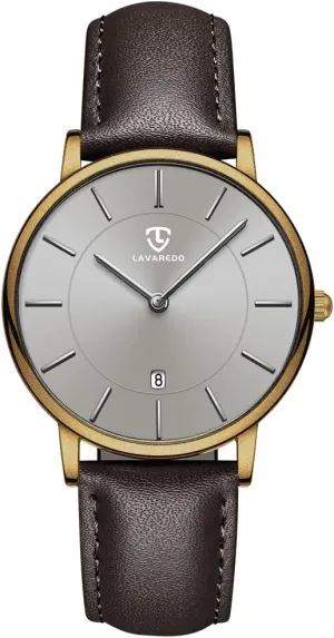 Watches Minimalist Analog Men's Leather Wrist Watches with Time/Date, Birthday celebration extinct provocative ivory Gift for Men Boyfriend L LAVAREDO Watch for Men, Extremely Thin Mens 