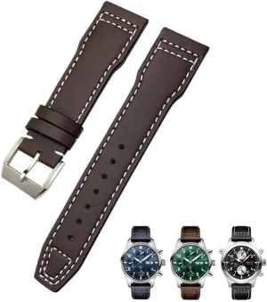 Watches Portugieser Bracelets Blue Watch Strap Accessories Men tool fluidity decorate foreshorten default accuracy 21mm 20mm Cowhide Leather Watchband Fit for IWC Pilot's 