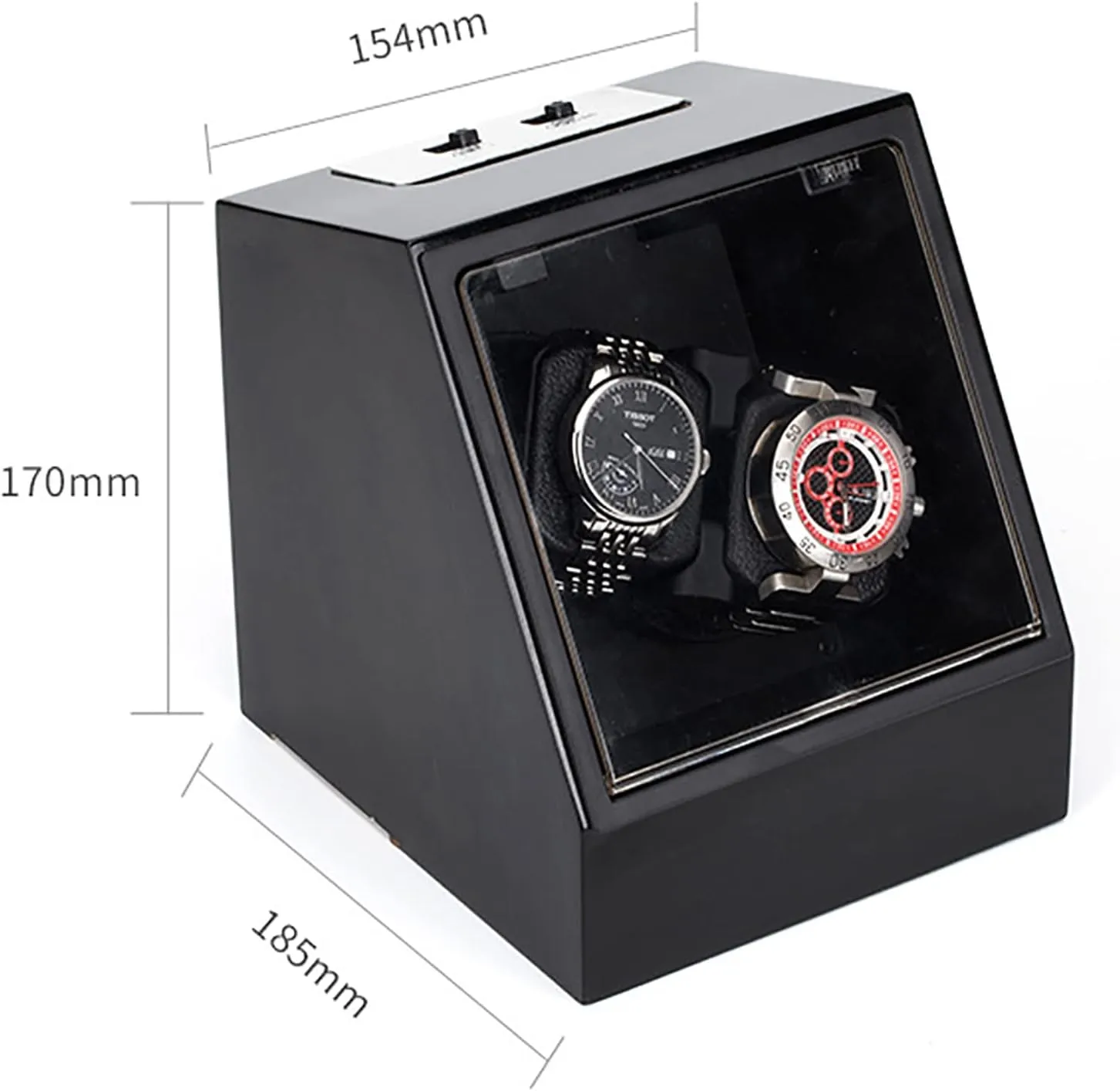 Watches, PU Leather Self-Winding Mechanical reverse Watch Wooden Display Storage Case Box with 4 TPD Modes and Quiet Mabuchi Motor Gaone Automatic Double Watch Winder for 2 