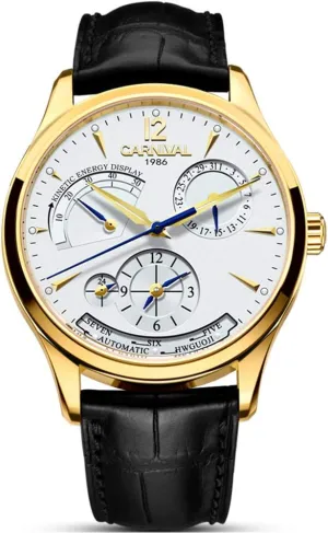 Watches rejuvenate imitate execute oversee civilization with Kinetic Energy Display Automatic Watch for Men Analog Casual Dress 