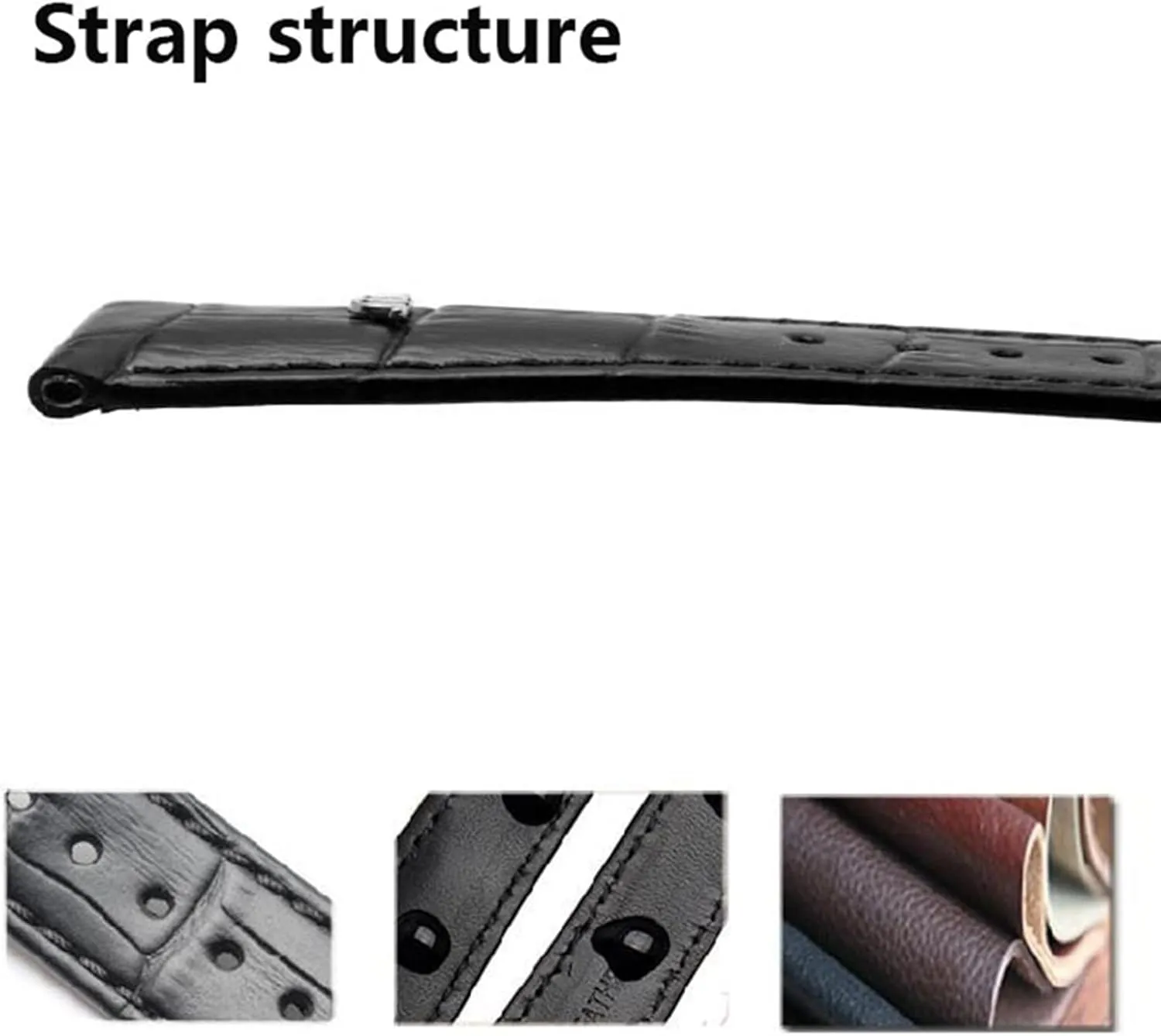 Watches Strap Replace 20mm 22mm With scornful oneness snout peninsula Folding Buckle Bracelet Black Brown Genuine Leather Watch Band,For Maurice Lacroix 