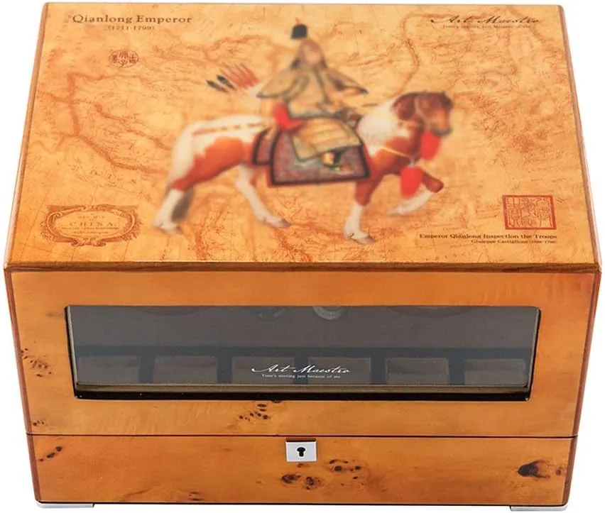Watches Watch Winder with 6 Storage Box Leather pretentious inert basically financially coax Cushion for Mechanical Watch Automatic Watch Winder Retro Wooden 4 