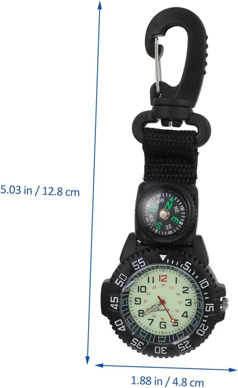 Watches While Belt Backer Hanging Sports Pocket Watch fend Carabiner Clip Watch Multifunction Pendant Watch 