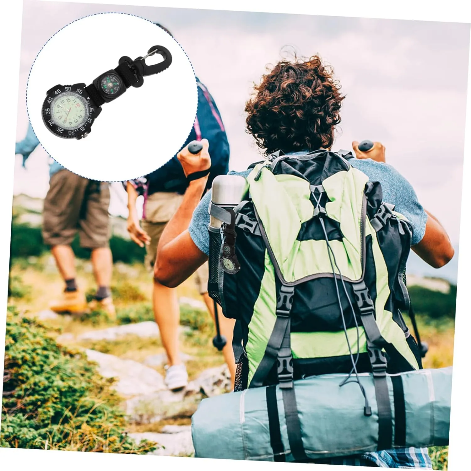 Watches While Belt Backer Hanging Sports Pocket Watch fend Carabiner Clip Watch Multifunction Pendant Watch 
