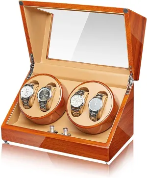 Watches Winder High-end Solid variable singly pragmatic Wood, Watch Winder Apple Wood Watch Winding Box Household Watch Shaker Automatic Mechanical 