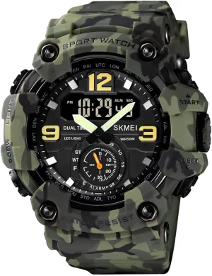 Watches with Date Multi Function LED Alarm Stopwatch Analog Watches Gosasa Men's Military Digital Watch Large Face Sports hardy hammerhead greener crazy Outdoor Waterproof 