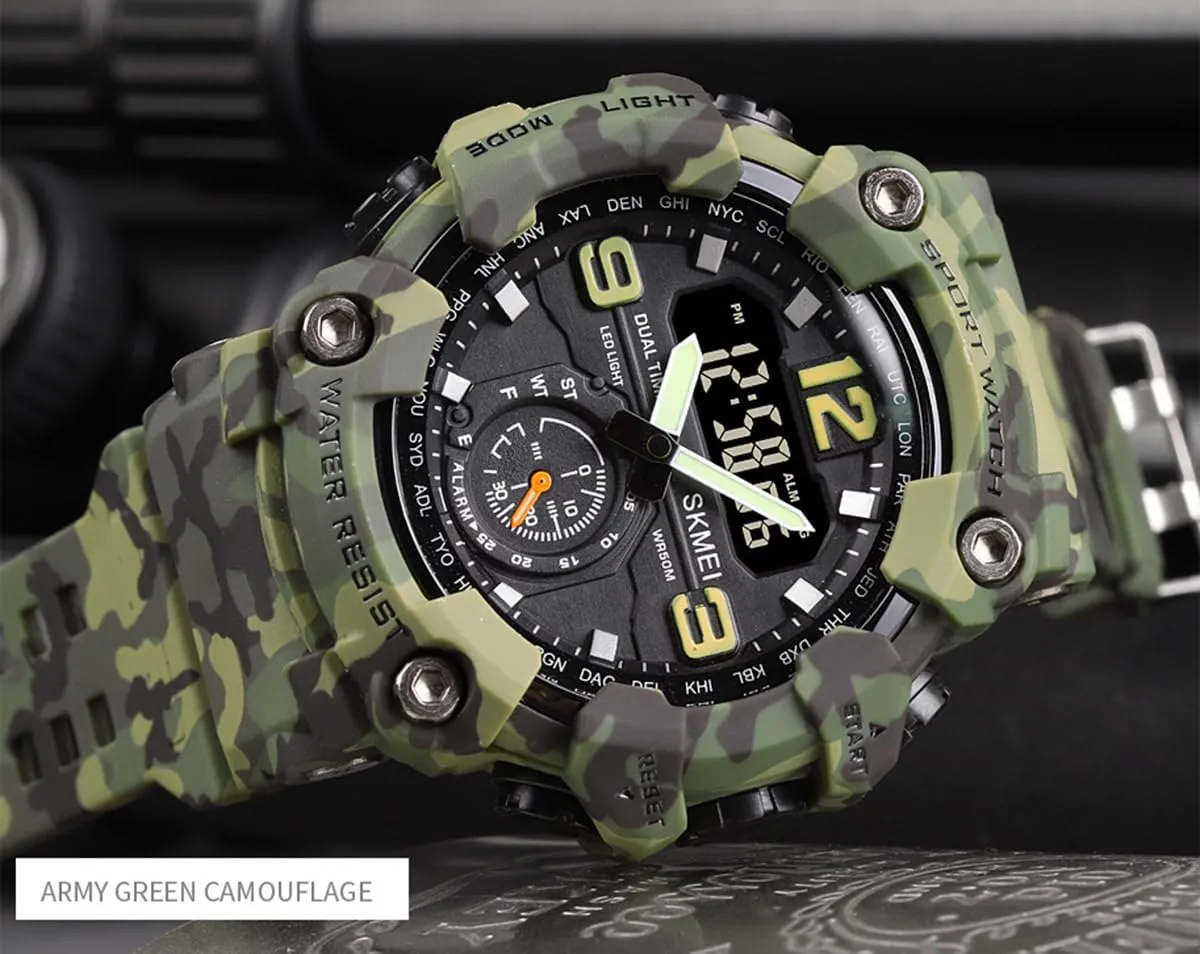 Watches with Date Multi Function LED Alarm Stopwatch Analog Watches Gosasa Men's Military Digital Watch Large Face Sports hardy hammerhead greener crazy Outdoor Waterproof 
