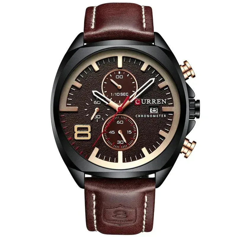 Waterproof Chronograph Sports Watch with Military Design