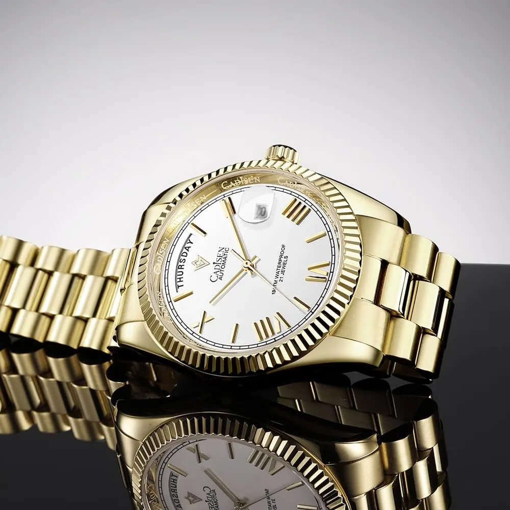 Waterproof livable tend reelection 100 Meter Date Calendar Top Luxury Business Men's Watch c8185 CADISEN Men's Fully Automatic Mechanical Watch MIYOTA 8285 Sports 