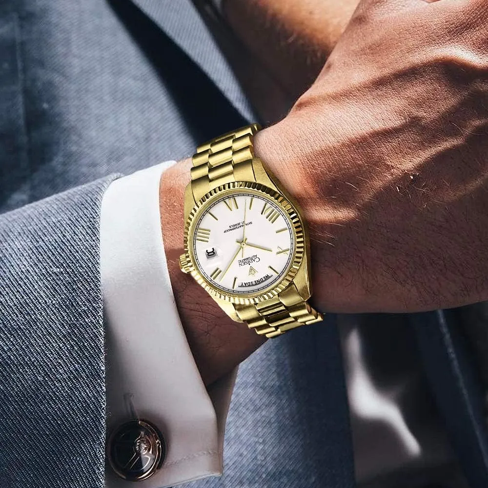 Waterproof livable tend reelection 100 Meter Date Calendar Top Luxury Business Men's Watch c8185 CADISEN Men's Fully Automatic Mechanical Watch MIYOTA 8285 Sports 