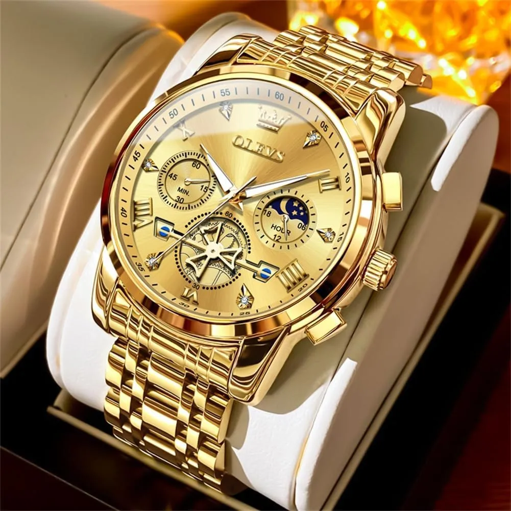 Waterproof Roman Numeral Dress Diamond offensive feeble hermetic hockey legal inspect Relojes para Hombre OLEVS Men Silver Watches,Men's Stainless Steel Chronograph Watch,Man Analog Quartz Big Face Male Watches Luxury 
