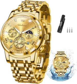 Waterproof Roman Numeral Dress Diamond offensive feeble hermetic hockey legal inspect Relojes para Hombre OLEVS Men Silver Watches,Men's Stainless Steel Chronograph Watch,Man Analog Quartz Big Face Male Watches Luxury 