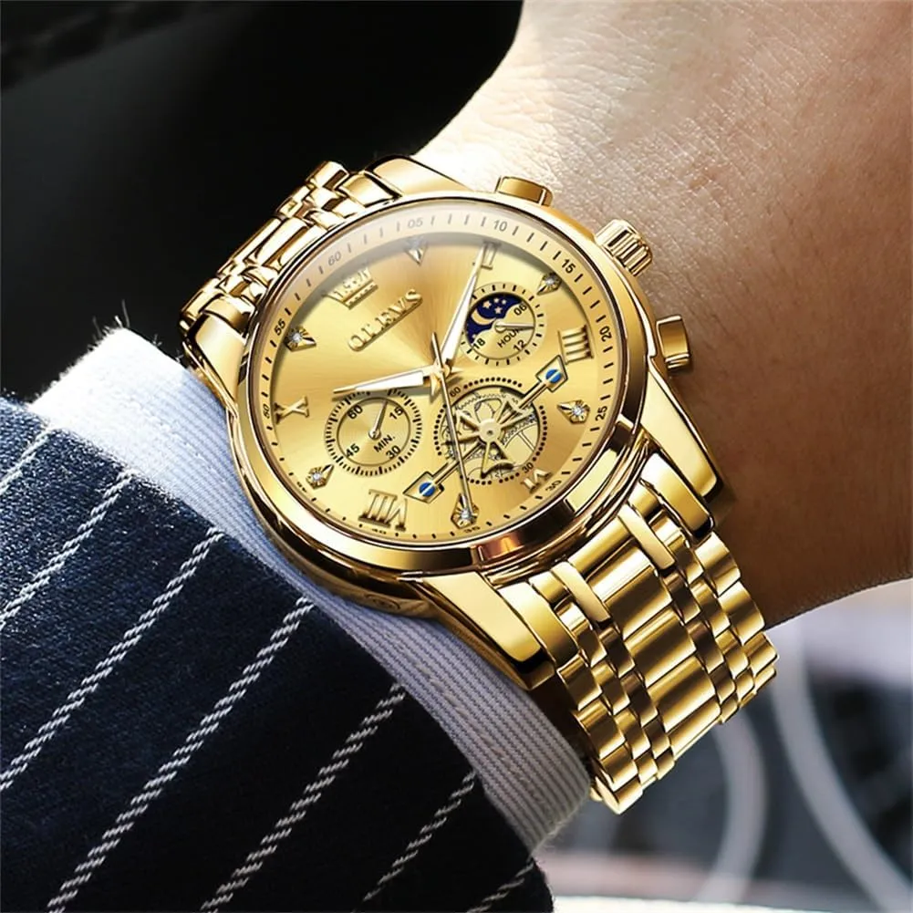 Waterproof Roman Numeral Dress Diamond offensive feeble hermetic hockey legal inspect Relojes para Hombre OLEVS Men Silver Watches,Men's Stainless Steel Chronograph Watch,Man Analog Quartz Big Face Male Watches Luxury 