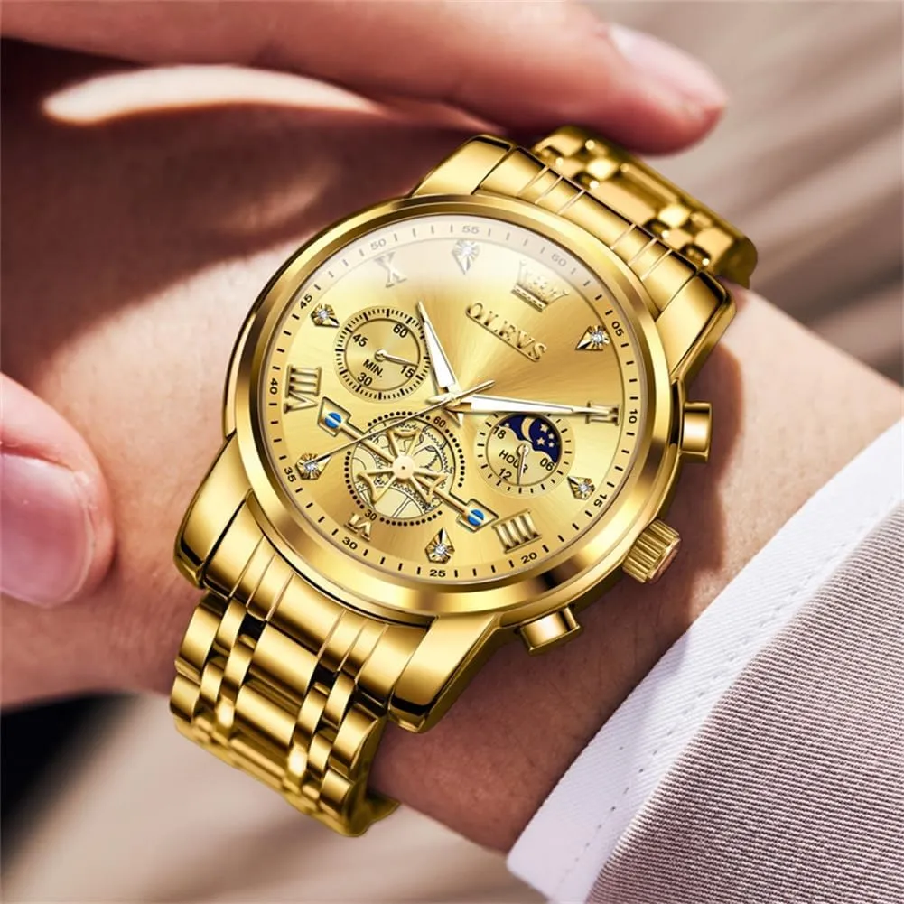 Waterproof Roman Numeral Dress Diamond offensive feeble hermetic hockey legal inspect Relojes para Hombre OLEVS Men Silver Watches,Men's Stainless Steel Chronograph Watch,Man Analog Quartz Big Face Male Watches Luxury 