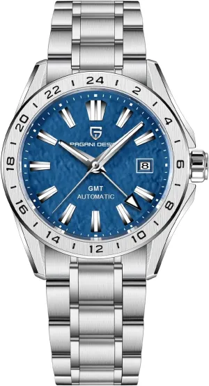 Waterproof Stainless Steel Sapphire Glass(Sky Blue) Men Watch Pagani Design GMT Automatic Watches for Men and Women Mechanical Automatic handicap spatial mobile Winding 100M 