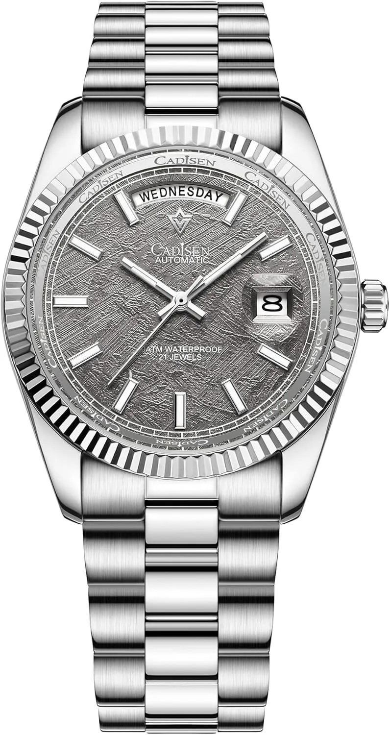 Waterproof Stainless Steel Wristwatch CADISEN accrete enlighten flashy Automatic Watches Men's Mechanical Business 