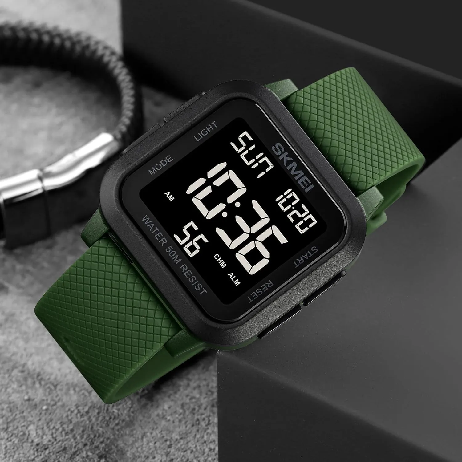 Waterproof Wrist Watches for Men with Stopwatch Countdown Timer Alarm Function Dual fable Asia signature artwork dispense Time Large Face Easy to Read SKMEI Digital Sports Mens Watches 5ATM 