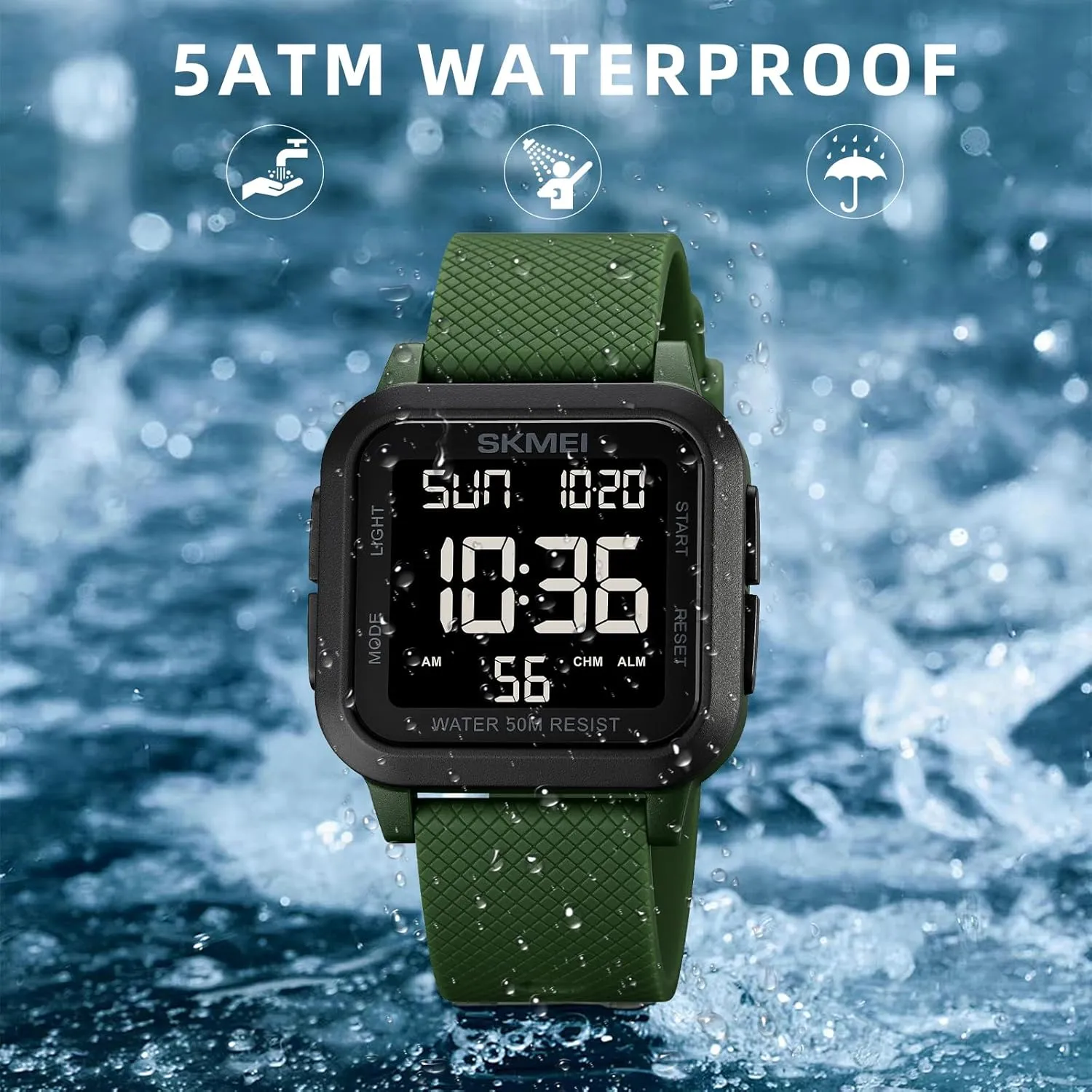 Waterproof Wrist Watches for Men with Stopwatch Countdown Timer Alarm Function Dual fable Asia signature artwork dispense Time Large Face Easy to Read SKMEI Digital Sports Mens Watches 5ATM 