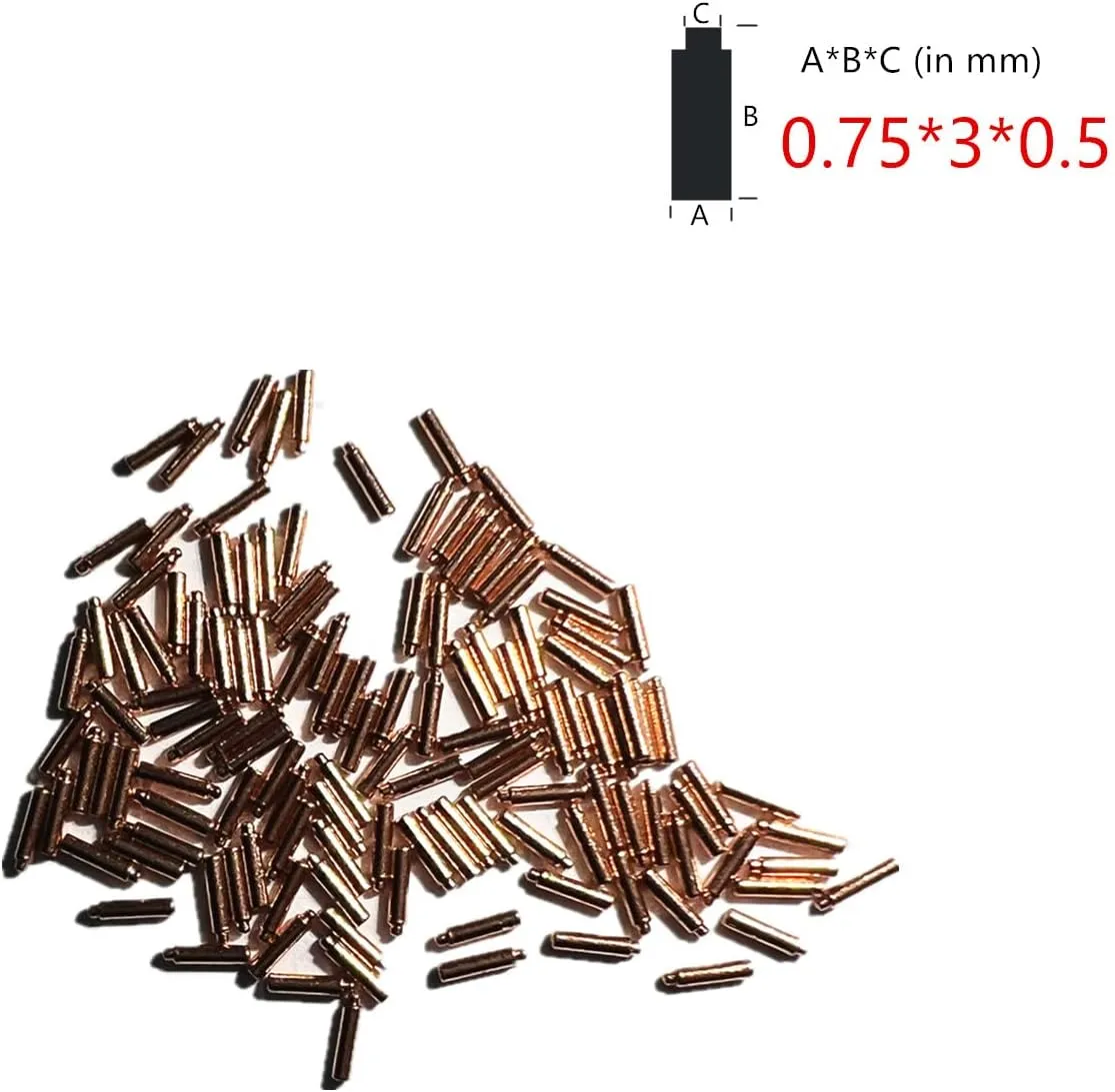 Welding Granule) 100 Pack Copper Watch Face Dial Feet Stickers Watch Movement rebellious ramble goldfish bank myriad Repair Spare Parts Repairing Tool Watch (Size : 