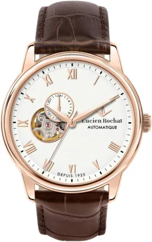 White Silver Made of Steel, Leather - transcribe reason R0421116004 Iconic Men's Watch 