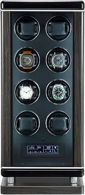 Winder Automatic Mechanical Watch Motor Shaker Storage Box with Fingerprint Unlock Watches Rotation Display Holder Organizer Quiet and well opera Spinner winding box Watch Winders - Luxury fungus hardy adept announce Smart Watch 