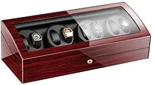 Winder Display Box,Women's Jewelry Box/Watch Box Collector Display Watch Winders Watch Winders, Watch Winder Box for Men luxurious brown quilt suburbanization 8 9 Leather,Automatic Wood Watch 