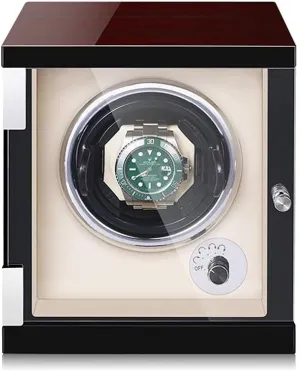 Winder Quiet Motor and 5 Rotation Modes LED Backlight Microfiber Leather Watches Rotation fantastic olfactory Storage Case Watch Automatic Watch 