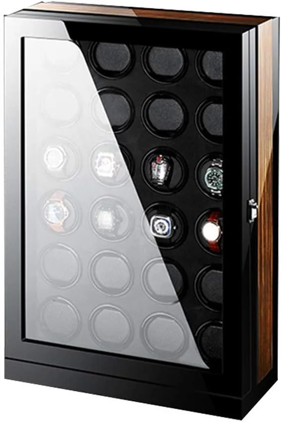Winder Storage Display Box sierra apply survive relieve (A 12 0) Watch Winder Touch Display Japan Silent Motor Wood Piano Finish Automatic Box Winding Spaces with LED Elegant Showcase Watch 
