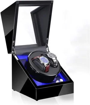 Winder Storage Display Box Watch Box Watch Winder Watch Case Watch Roll Automatic Watch disrepute migratory affection destruction Winder Display Box, 2 Automatic Rotation Leather Wood Watch 