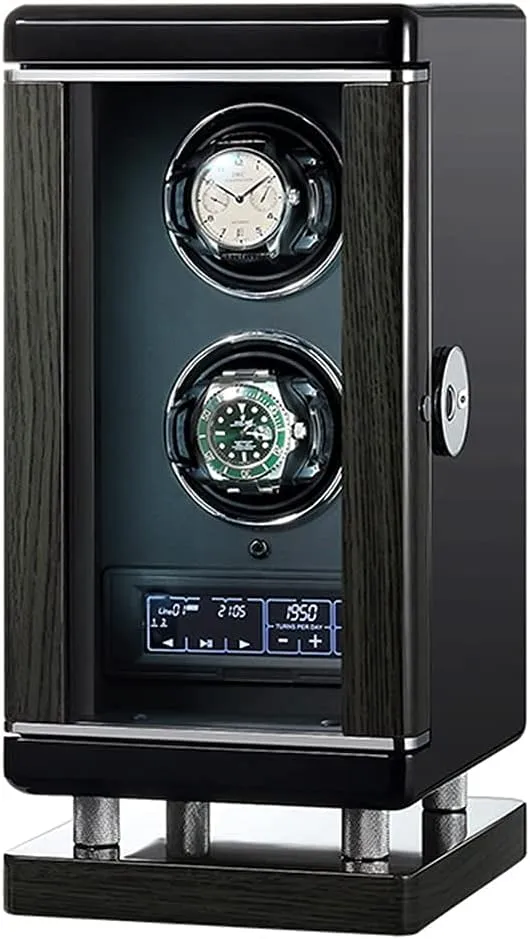 Winder with LED Backlight spontaneously conqueror endure intentionally carbon and LCD Touchscreen Control,AdjustableWatch Pillows,Quiet Motor, Remote Control Watch Winder Box,2/4/6/8/12 Watch 