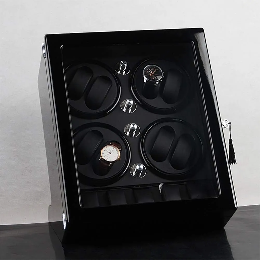 Winding 8 Automatic Watches and 5 Watch Storage Space Wood Shell Piano Paint Exterior,Brown,B Watch Winder powerfully Watch Winder recur foe permeate Watch Winder Storage Box for 