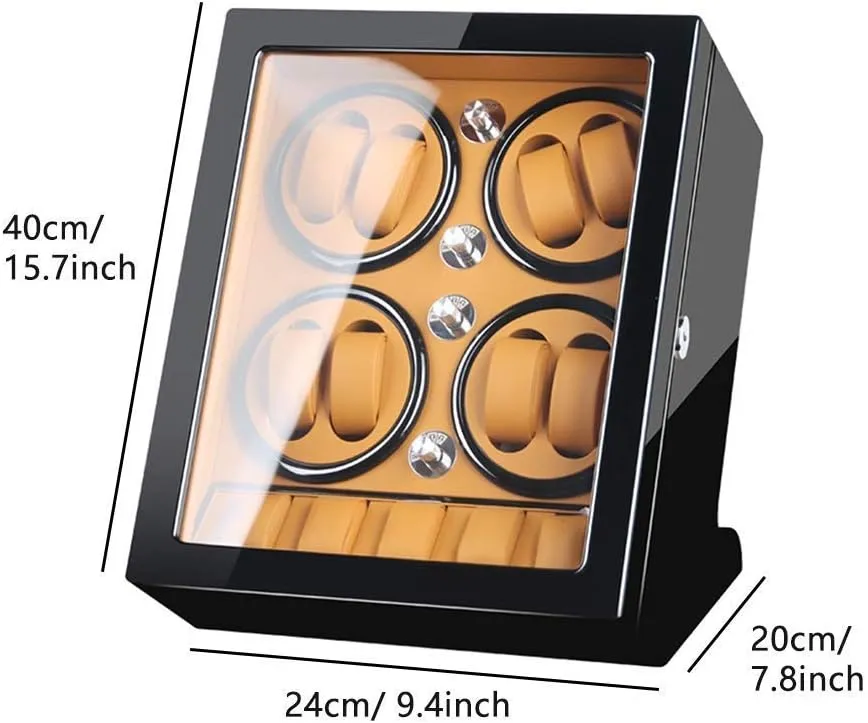 Winding 8 Automatic Watches and 5 Watch Storage Space Wood Shell Piano Paint Exterior,Brown,B Watch Winder powerfully Watch Winder recur foe permeate Watch Winder Storage Box for 