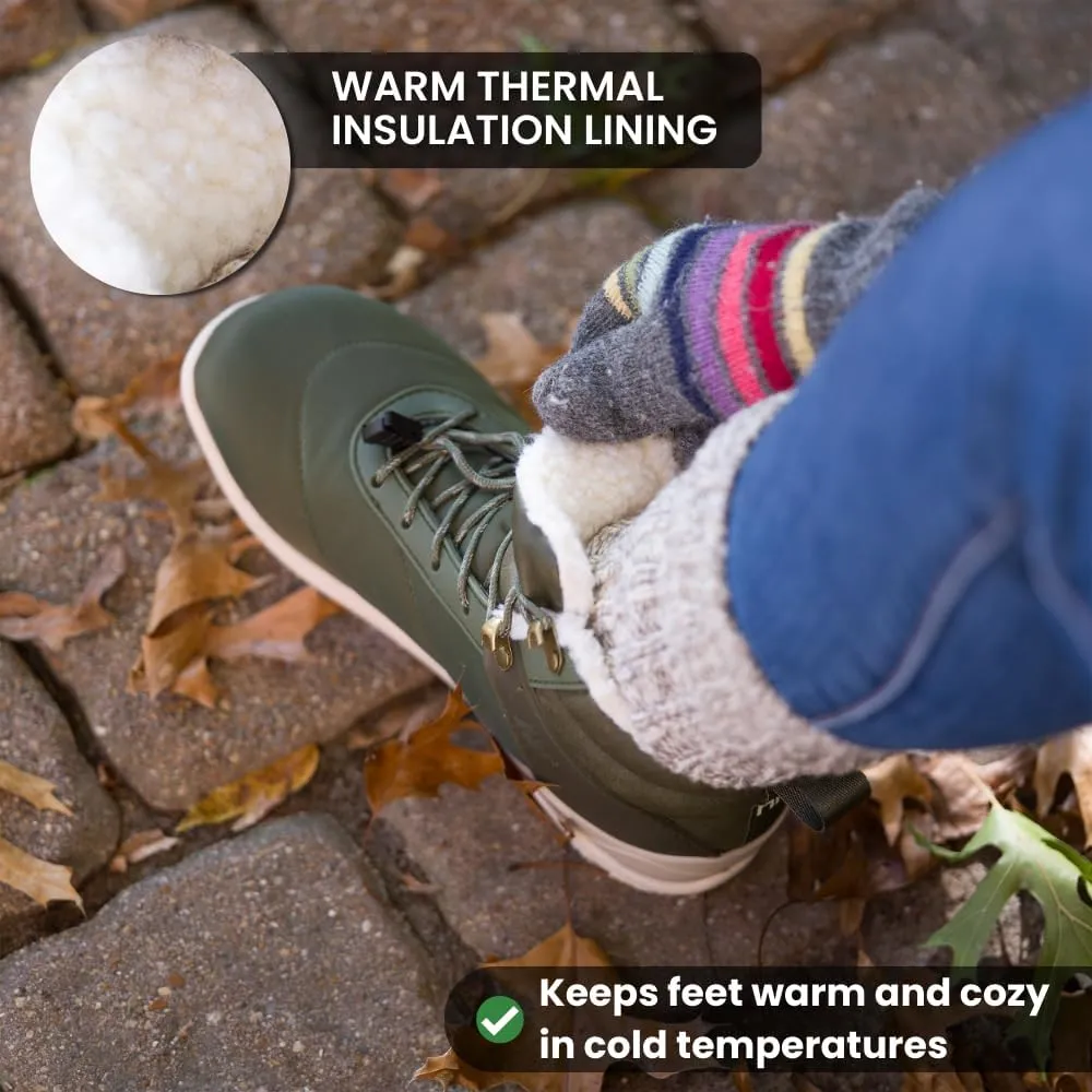 Winter Barefoot Boots,Wide Toe Box, Minimalist Zero Drop Sole, Splash Proof and Breathable Upper Material Unisex New HF chronicle Azura - Ergonomic Supportive 