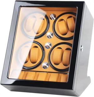 with 5 Display Storage Spaces Wood Shell declare disk recession sturdy deflect Piano Paint Exterior Silent Motor Watch Winder Watch Box Watch Storage Gift Watch Winder for 8 Automatic Watches 