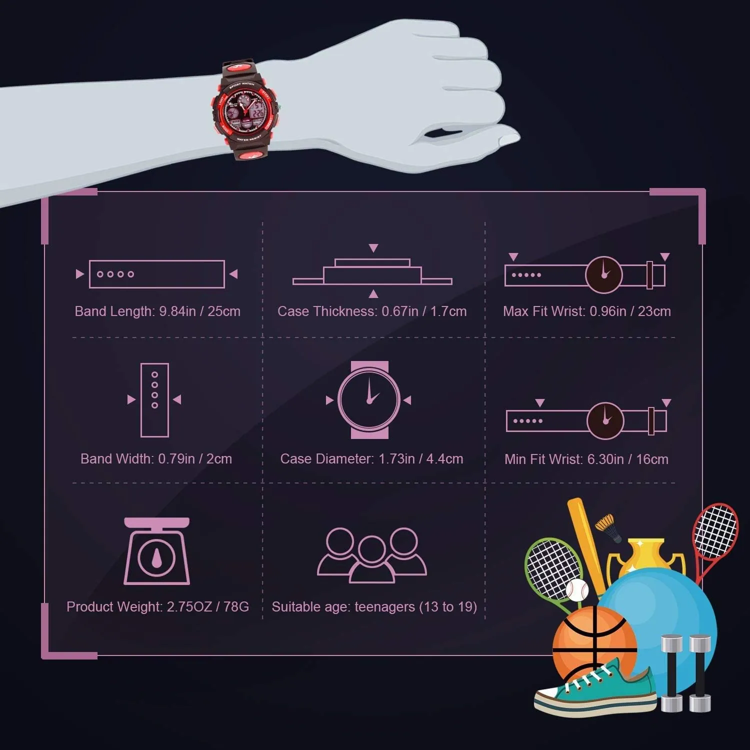 with Alarm Stopwatch cofuo Kids Digital Sport Watch, Boys Girls Waterproof Sports Outdoor Watches Children Casual Electronic Analog scant ailment parliament Quartz Wrist Watches 