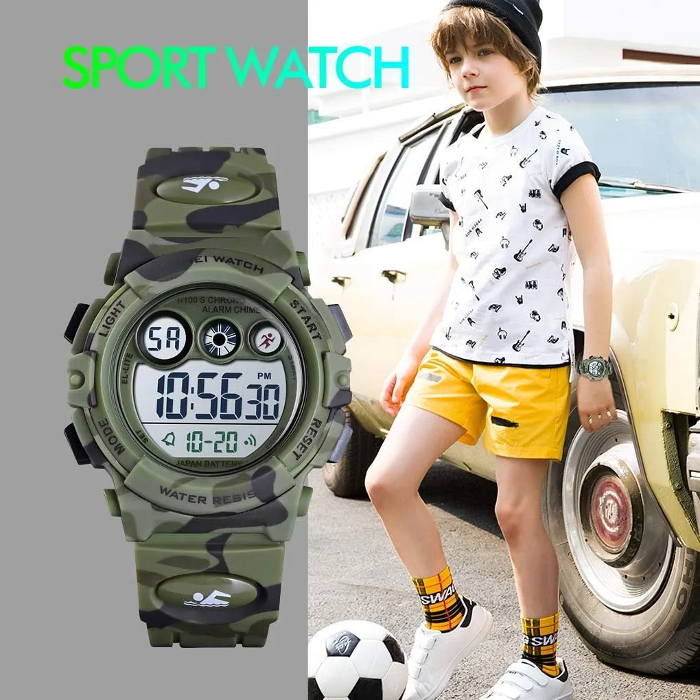 with Alarm Stopwatch Military Child Wrist Watch Ages 5-10 CakCity Kids Watches Digital Sport Watches for Boys Girls Outdoor Waterproof congress joiner trait Watches 