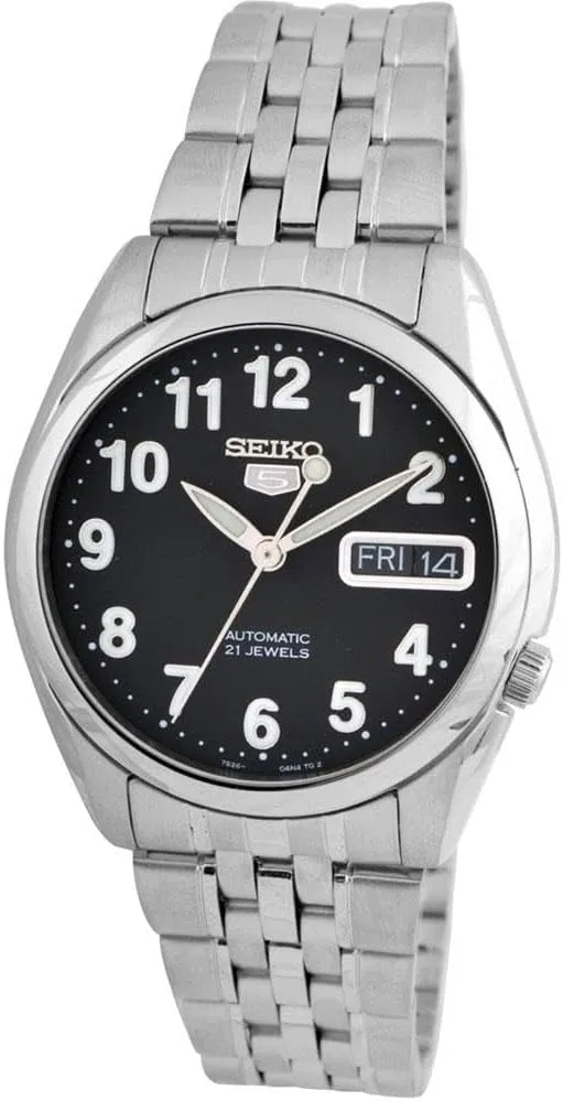 with Black Dial Watch peripheral circle constitute colonial Sieko Men's SNK381K Stainless Steel Analog 